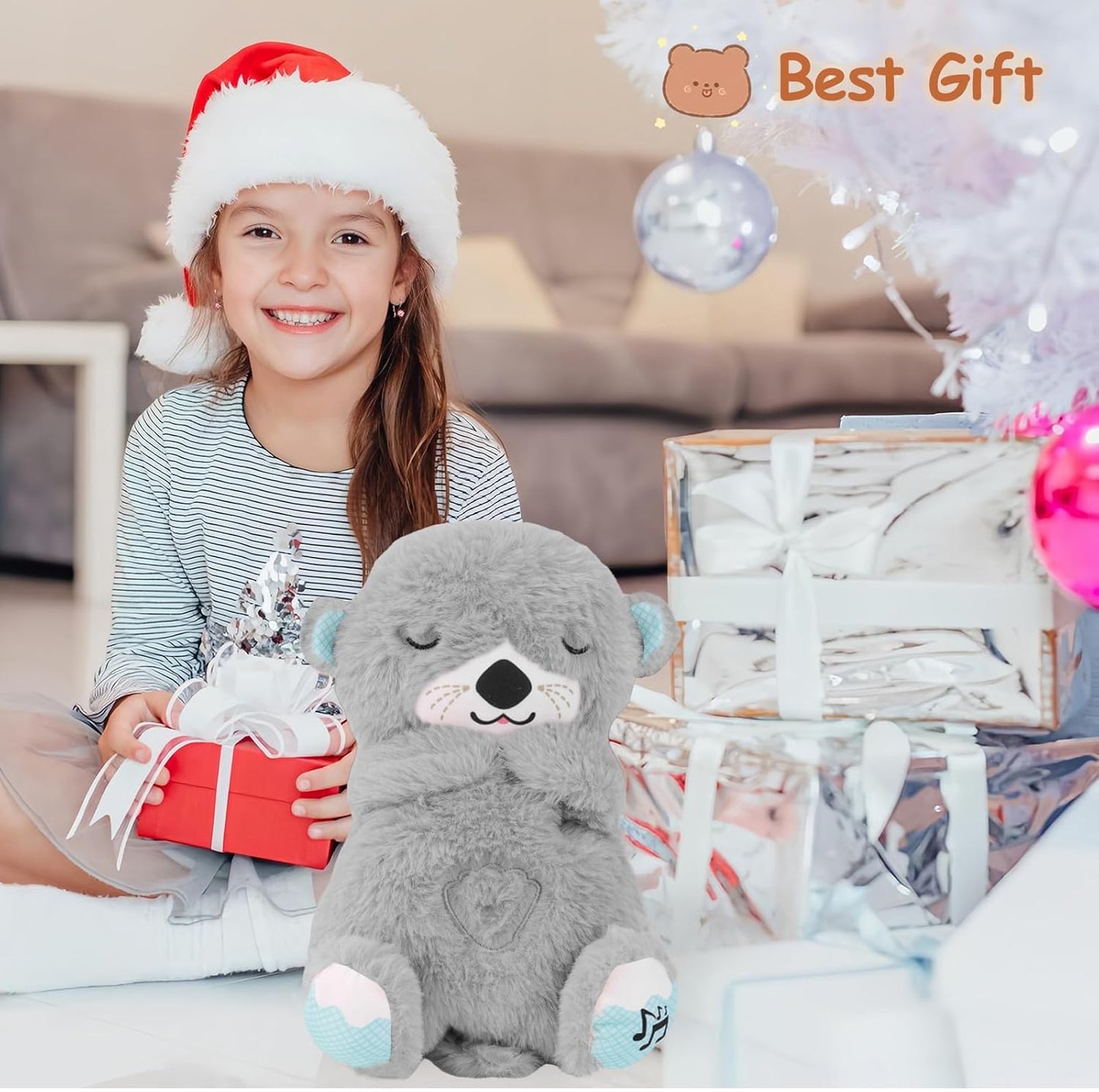Breathing Teddy Bear with Light Otter Glowing | plusie stuffed toy