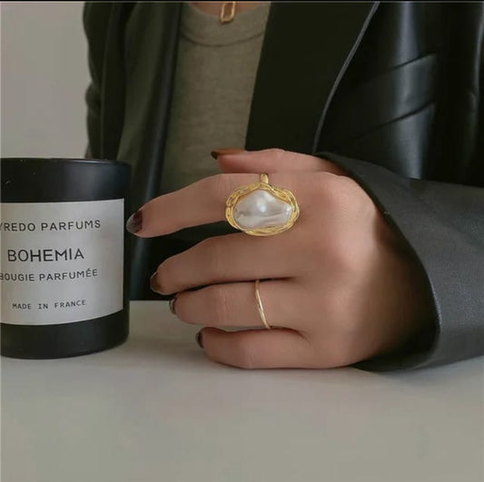 Baroque Pearl Statement Ring