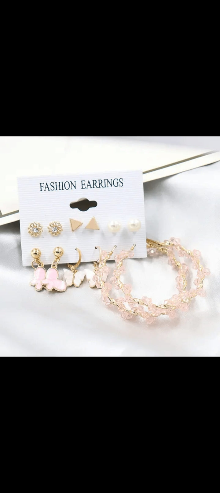 Set of 6 Korean Style Earrings | Trendy & Minimalist Designs for Everyday Charm