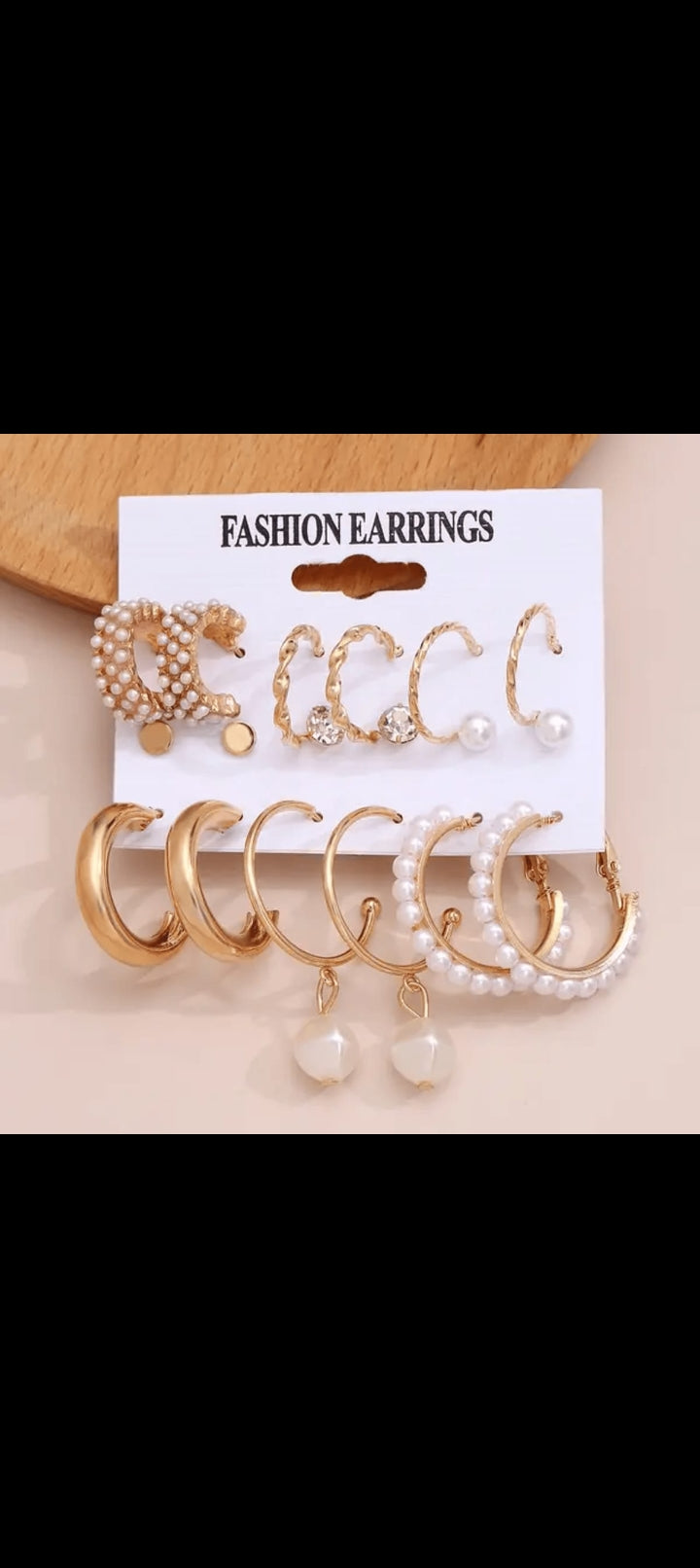 Elegant Set of 9 Golden Korean Earrings – Minimal & Chic Designs