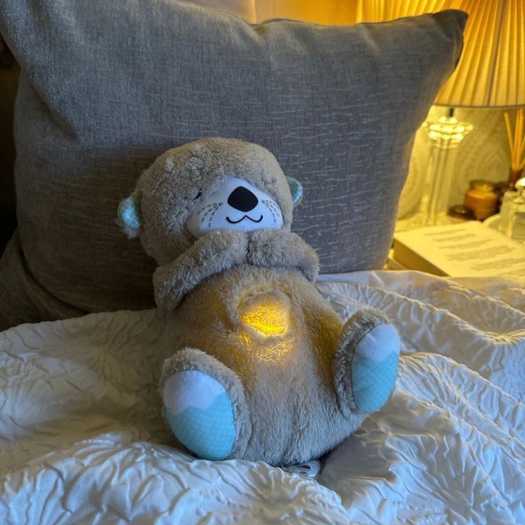 Breathing Teddy Bear with Light Otter Glowing | plusie stuffed toy