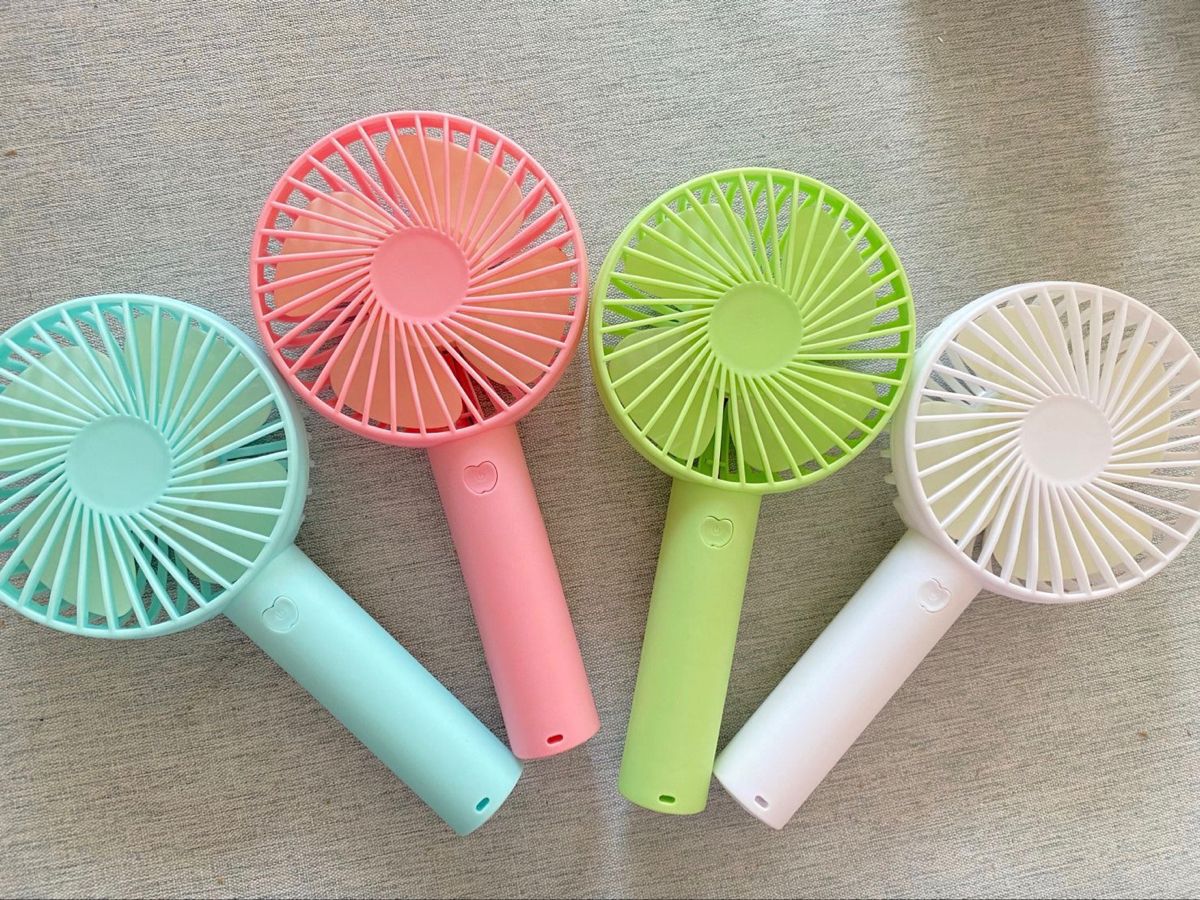 Mini Portable USB Hand Fan – 1200mAh Rechargeable Battery, 3-Speed Mode,  High-Speed Cooling Fan