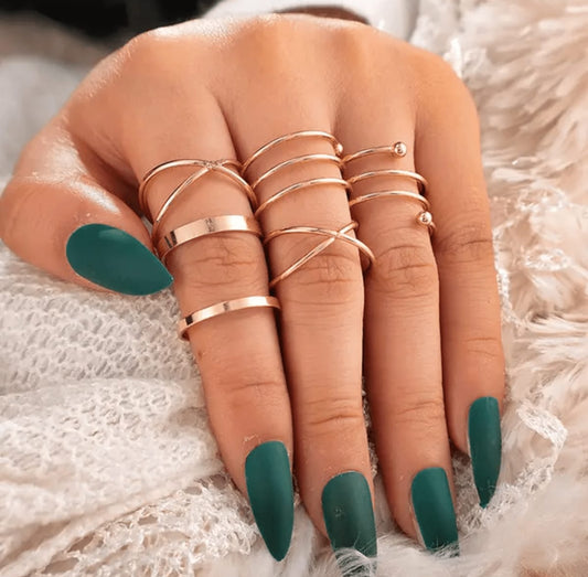 Set of 6 Rings Trending Korean rings
