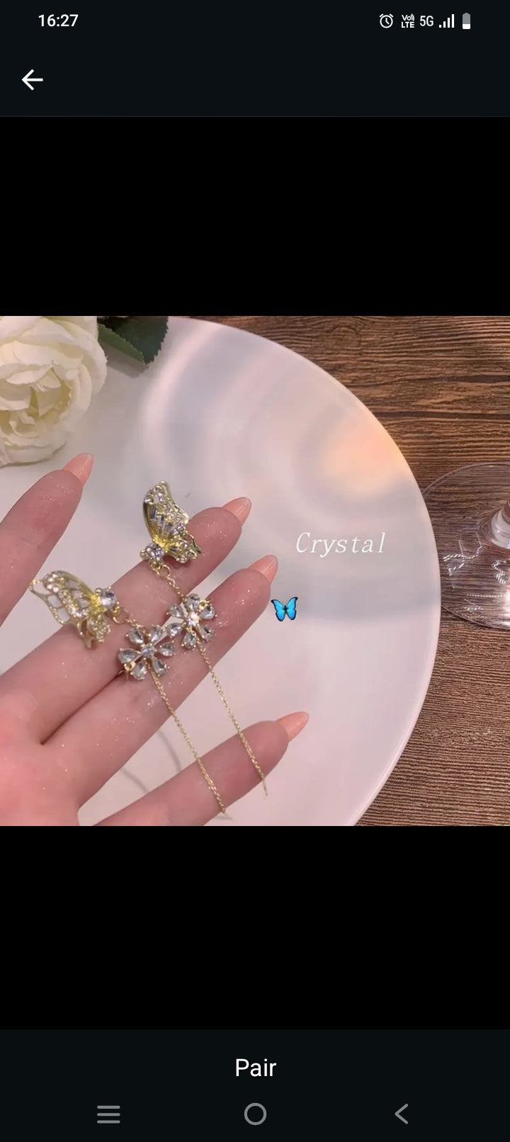 🦋 Elegant Butterfly Earcuff – No Piercing Needed!