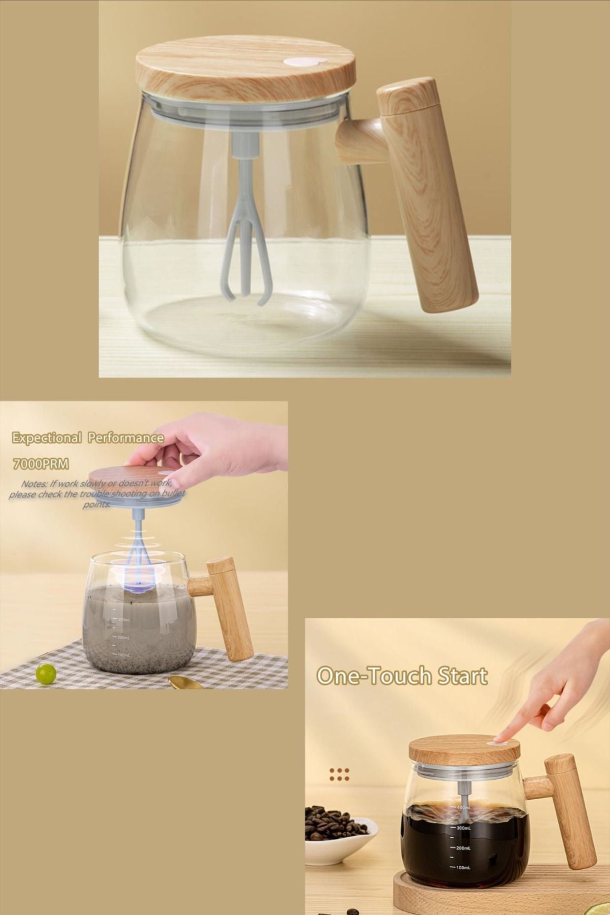 Self-Stirring Magic Mug – Effortless Mixing, Every Sip Perfect!