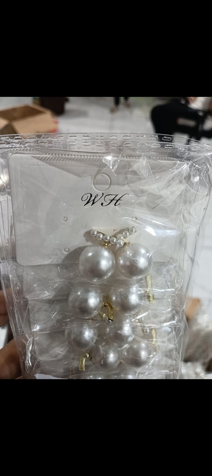 Elegant Stick Bar White Pearl Drop Earrings – Minimalist Chic